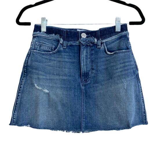 Hudson x Revolve Vivid Denim Cut Off Mini Skirt - Picture 3 of 8